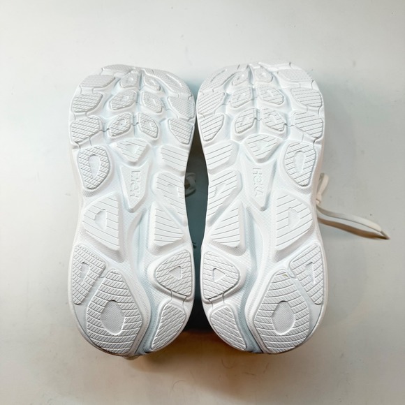 Hoka One One Clifton 10 White Mesh Running Shoes Women's 9.5B EU 41.5 - Picture 7 of 8